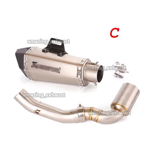 Modified Exhaust Mid Pipe 51mm Muffler Slip For Duke 250 390 Adventure 2020-2023 - Foto 8 di 12