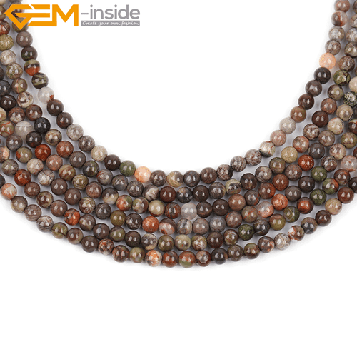 Rain Forest Onyx Agate 15" Strand Brown Natural Beads For Women's Jewellery - Picture 20 of 49