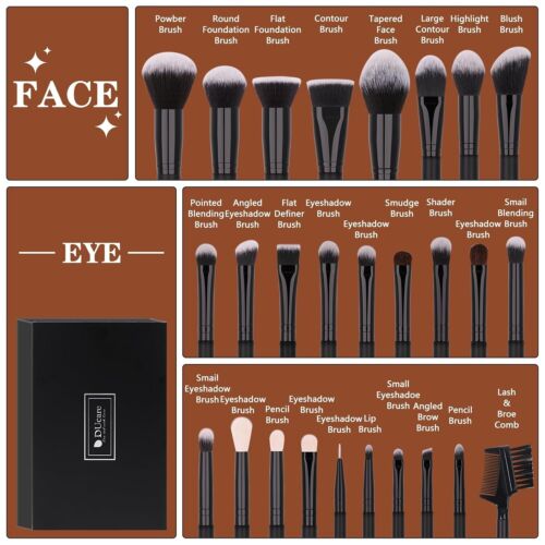 DUcare Professional Makeup Brushes Set 27Pcs Makeup Brush Set Premium Synthetic - Picture 2 of 9
