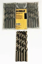 20 DEWALT 13/32" GOLD FERROUS HIGH SPEED STEEL DRILL BITS METAL HSS JOBBER