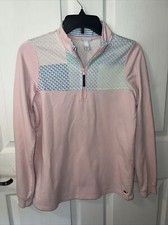 Vineyard Vines Target Girls Size 14-16 XL Pullover 1/4 Zip Pink Jacket