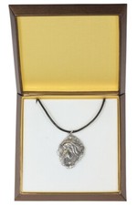 Tibetan Mastiff, Do khyi - Dog necklace in gift box, silver-plated locket for do