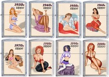Zippo Windy Pinup Girl Nose Art 8 Lighter Set 30s 40s 50s 60s 70s 80s 90s 2000s Zippo Windy Pinup Girl Nose Art 8 Lighter Set 30s 40s 50s 60s 70s 80s 90s 2000s
