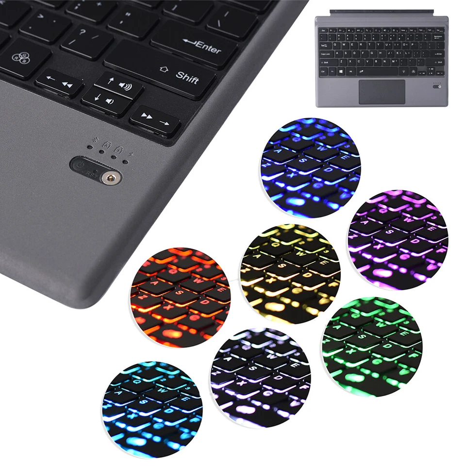 For Microsoft Surface Pro 10/9/8/X Go 4/3/2 Wireless Keyboard With Stylus Pen US - Image 3 of 4