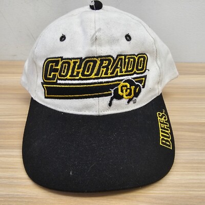 Vintage Colorado Buffaloes Cap Men White Black Snapback NCAA CU Buffs University
