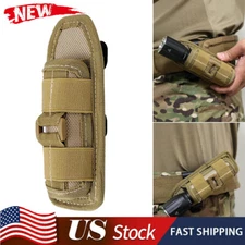 Tactical Nylon Molle Flashlight Holder Belt Holster Flashlight Torch Case Pouch