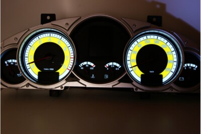 Porsche Cayenne 02-10 glow face gauge design 1 glow gauge plasma dials tachosche