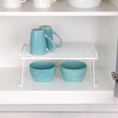 Folding Wire Kitchen Pantry Organizer Stacking Shelf Space Saving Storage New - Picture 4 of 7