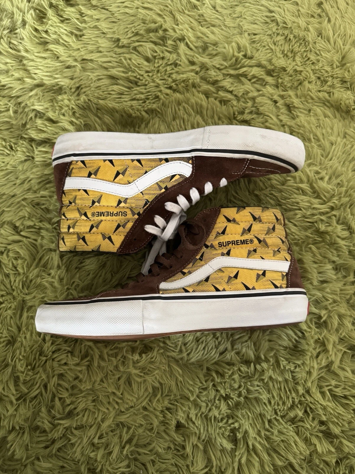 Taille 9   VANS Supreme x Sk8   Plaque diamant haute pro marron