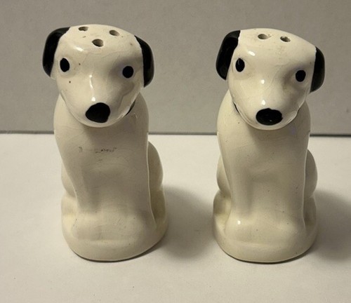 Vintage RCA NIPPER DOG Porcelain Salt & Pepper Shakers His Masters Voice Victor