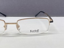 Korloff Paris Brille Herren Gold Schwarz groß XL Halbrand Metall K007 NP: 570€