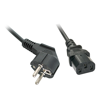 Lindy 30337 IEC-Netzkabel, 5m  Schuko-Winkelstecker-IEC320C13