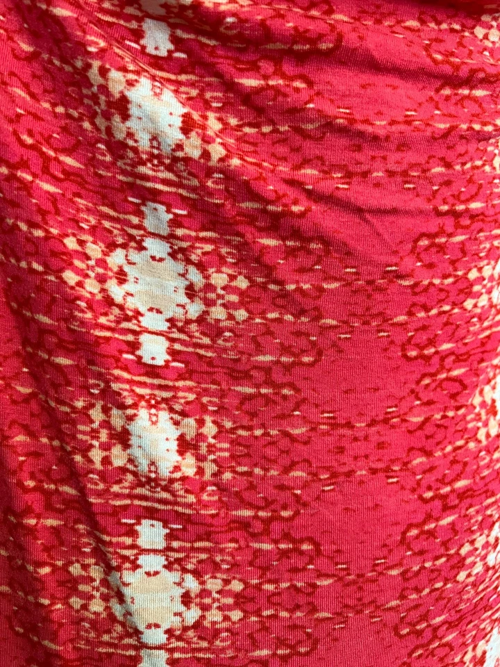 Top tejido estampado coral escote drapeado talla XL Mossimo ajustado sin mangas concha sin mangas Foto 3 de 4