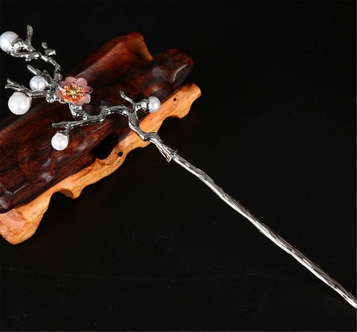 Women Plum Flower Maple Leaf Chinese Japanese Styling hair Pin Chop Stick Fork - Picture 15 of 17