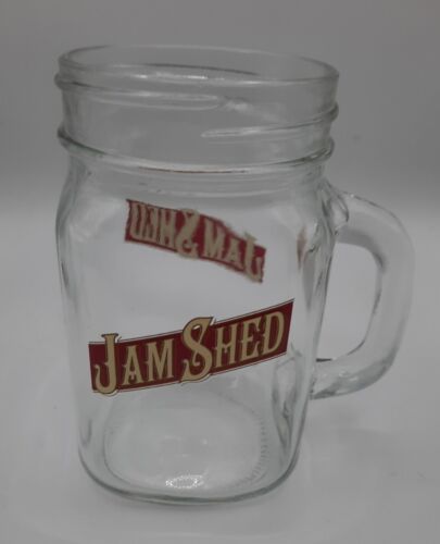 JAM SHED MASON JAR RED WINE GLASS WITH HANDLE WINTER MULLED WINE CHRISTMAS GIFT  - Picture 1 of 9