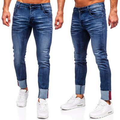 Hose Jeans Denim Freizeithose Men Casual Motiv Clubwear Herren Mix BOLF Party