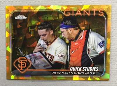 Blake Snell and Patrick Bailey 2024 Topps Sapphire Update Series Gold /50 GIANTS
