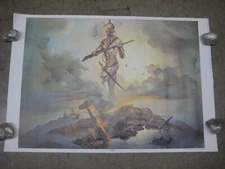 WAR 1972 apocalyptic  surrealism  vintage Poster fantasy C781