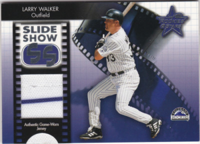 2002 Leaf Rookies and Stars View Masters Slideshow Larry Walker Jersey /25 