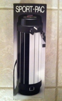 Vintage Daniel Hechter Paris Metal Thermos Carafe Yankees Stripes Pinstripes