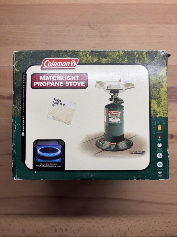 New Coleman Matchlight Propane Stove 1 Burner 10,000 BTU Model 5431A7009 Camping