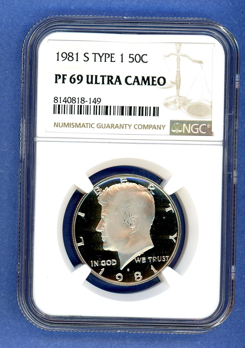 Uncirculated 1981 Grade PR 69 Kennedy US Half Dollars (1964-Now