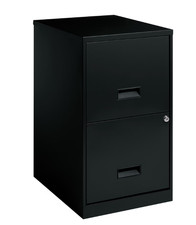 Archivador Vertical Negro de 2 Cajones 18" para Documentos Tamaño Carta, Nuevo