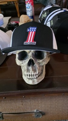 NEW HARLEY DAVIDSON RACING LOGO  Trucker Hat Ball Cap Adult Blk/white 