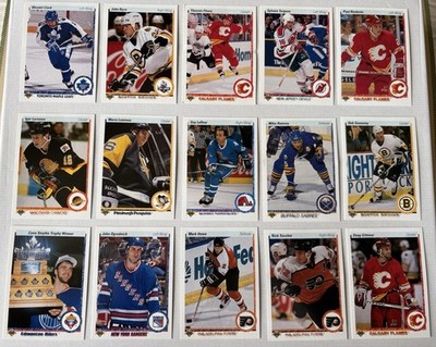 Upper Deck 1990-91 NHL Hockey (24 cards incl. Mario Lemieux, Guy Lafleur, more)