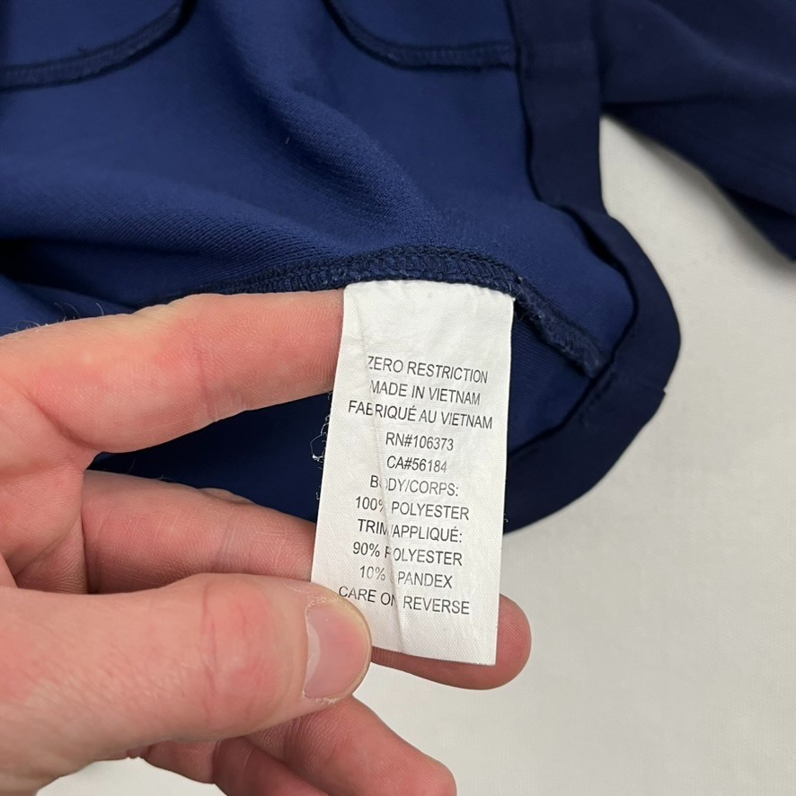 Zero Restriction Pullover Mens Medium Blue Performance Golf 1/2 Zip Jacket Sport