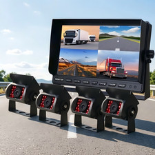 9" Quad Monitor CCD Rear View System for Truck Caravan Trailer