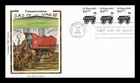 US COVER OIL WAGON TRANSPORTATION SERIES FDC COLORANO SILK CACHET