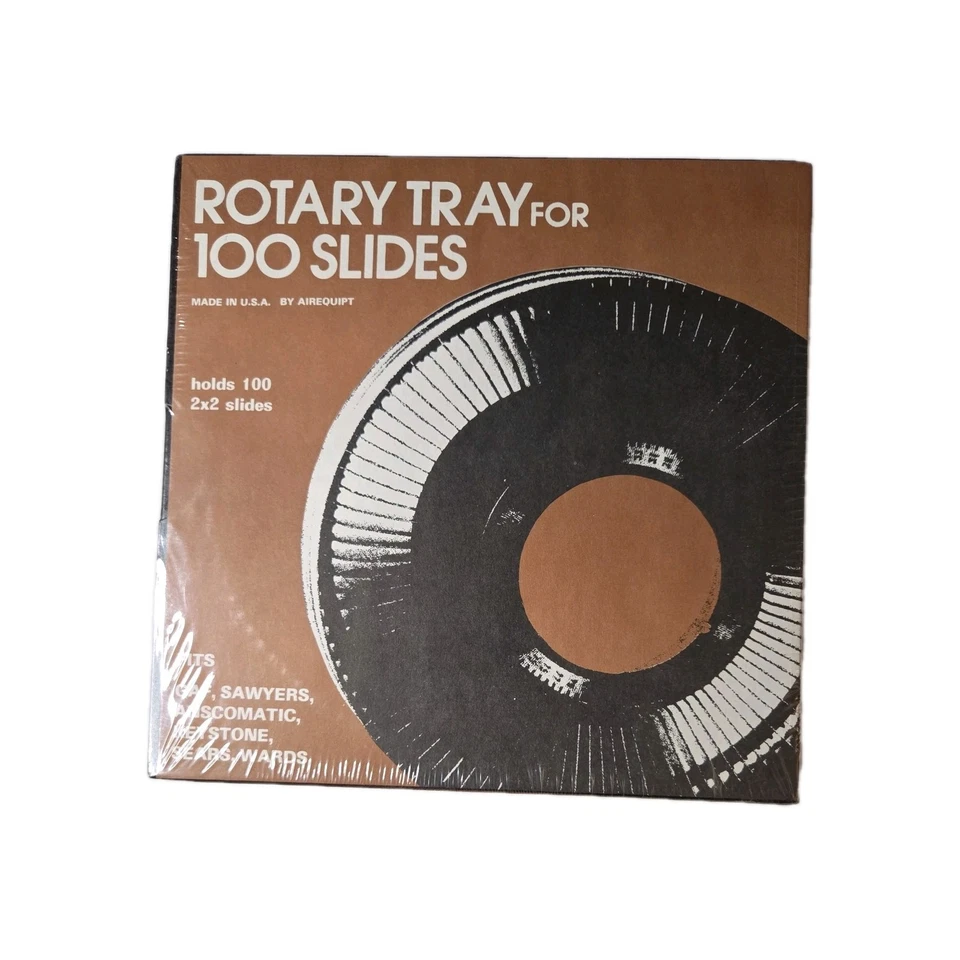 Vintage Rotary Tray For 100 Slides 2 X 2 By Airequipt Made In USA Lot Of 2 - New - Image 2 of 3
