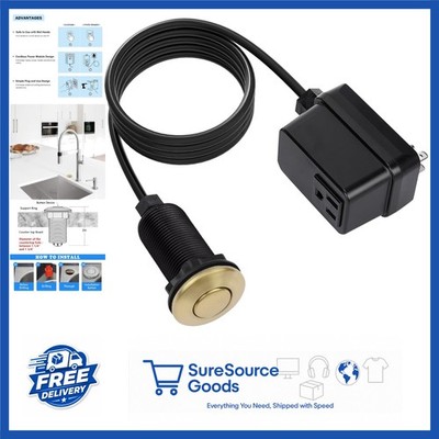 Garbage Disposal Switch Cordless Air On Off Kit Brushed Gold Long 3.5''
