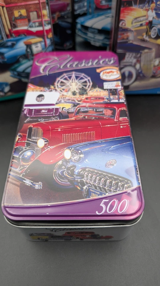 Masterpieces Classics NO PUZZLE *TIN ONLY* Lot Of 7 Hot Rod Drag Racing Tin - Image 3 of 4