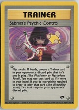 Sabrina's Psychic Control 121/132 Uncommon Gym Challenge Pokemon Unlimited LP on eBay