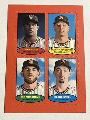 2023 Heritage 1974 Topps Baseball Stamps Red Juan Soto Manny Machado Padres