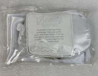 Nordstrom Beauty Sleep Set- Satin Pillowcase, Eye Mask, Claw Clip, 3 Salon Clips