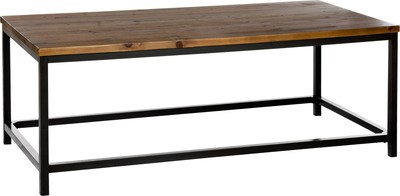 Capper 48'' Wide Oak Wood and Metal Legs Coffee Table