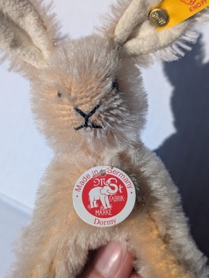 Steiff 4.75'' 032745 Dormy Stallhase 8 Bunny Rabbit Tan Brown Ear Tips