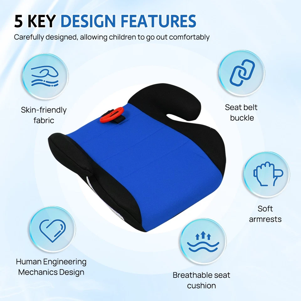 4-12 Years Car Booster Seat Toddler Children Child Kids Sturdy Seat Safety Chair - image 4 of 4