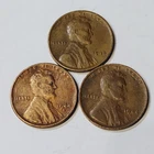 1944 P, D & S Lincoln Wheat Cent, Penny,  Fine Condition