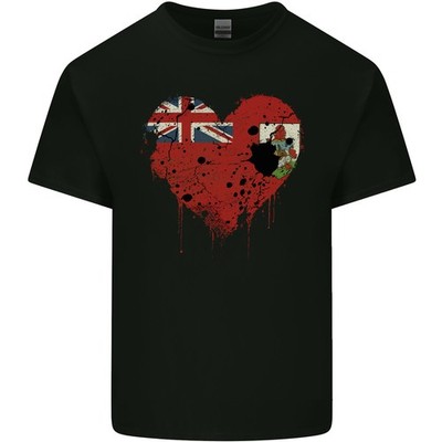 Candymix T-Shirt Donna Bermuda Bandiera Grunge - 100% Cotone Ringspun