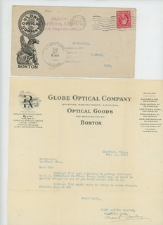 Mr Fancy Cancel Globe Optical Company Hartford Conn Ltr '15 Cvr #3408