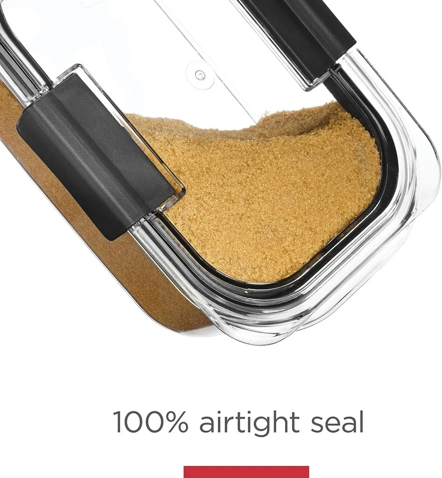 Rubbermaid Brilliance 16 杯密封食品储存容器带盖透明/灰色 — 第 3/4 张图片