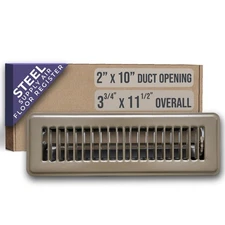 Handua Heavy Duty 2x10 10x2 Floor Vent Cover Brown Louvered Damper Air Register