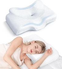 Osteo Cervical Pillow for Neck Pain Relief, Hollow Design Odorless Memory Foam