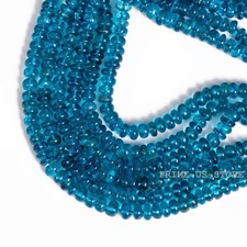 Natural London Blue Topaz, Birthstone Handmade  Beads, size 5-6mm/16" Inch Long