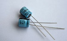 Minolta X-700 Capacitors replacement 2 pcs pack MARCON brand, Japan 220uF 4V
