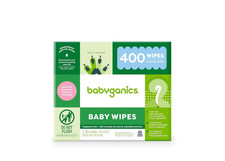 Babyganics Baby Wipes, Unscented Diaper Wipes, 400 Count, 5 Packs of 80